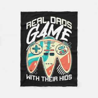 Fathers Day Gamer Pap Videospel Vader Stepdad Fu Fleece Deken