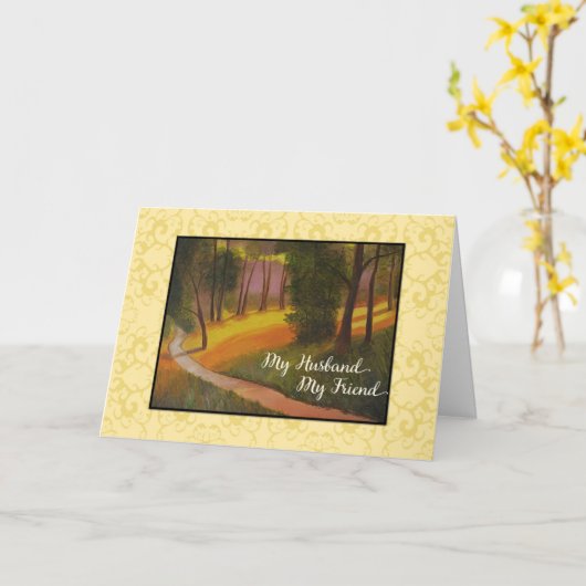 Fathers Day, Geel mijn man mijn vriend Kaart (Gele Bloem)