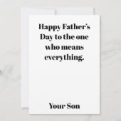 Father's Day Gift Card Kaart (Achterkant)