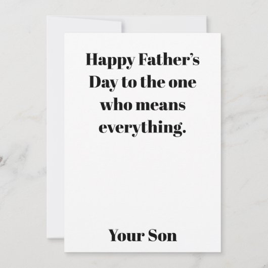 Father's Day Gift Card Kaart (Achterkant)