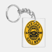 Fathers Day Gift Dad Cabs 24 uur Taxi Funny Sleutelhanger (Voorkant Links)