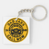 Fathers Day Gift Dad Cabs 24 uur Taxi Funny Sleutelhanger (Achterkant)