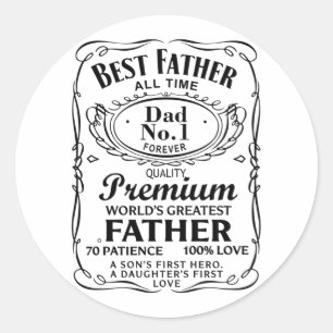 Fathers Day Gift for Dad Birthday Father Dad Ronde Sticker