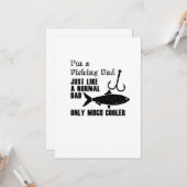 Fathers Day Gift for Fisherman Cool Vist papa Kaart (Voorkant / Achterkant in situ)