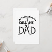 Fathers Day Gift for Fisherman Cool Vist papa Kaart (Voorkant / Achterkant in situ)