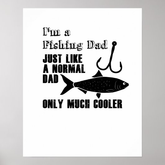 Fathers Day Gift for Fisherman Cool Vist papa Poster (Voorkant)