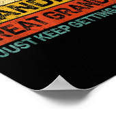 Fathers Day Gift From Grandkids Dad Grandpa Great  Poster (Hoek)