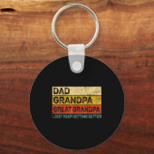Fathers Day Gift From Grandkids Dad Grandpa Great  Sleutelhanger (Voorkant)