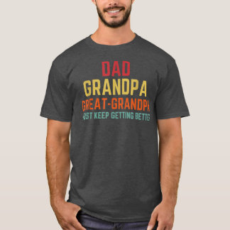 Fathers Day Gift From Grandkids Dad Grandpa Great T-shirt