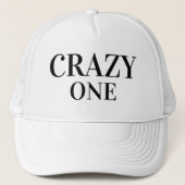 Father's Day Gift Idea Baseball CRAZY ONE Trucker Pet (Voorkant)