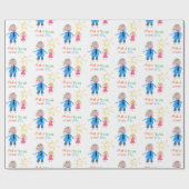 Fathers Day Gift, je kinderen trekken op Cadeaupapier (Vlak)