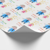 Fathers Day Gift, je kinderen trekken op Cadeaupapier (Hoek)