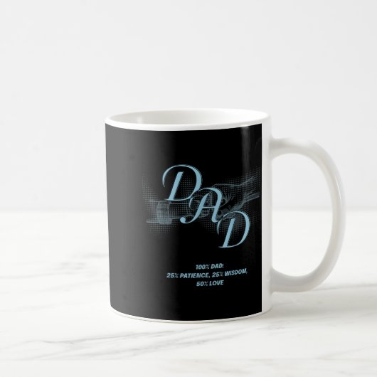 Father's Day Gift – Patience Wisdom Love Dad Quote Koffiemok (Rechts)