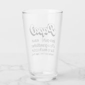 Fathers Day Gift, Retro Papa, Papa Definition Glas (Achterkant)