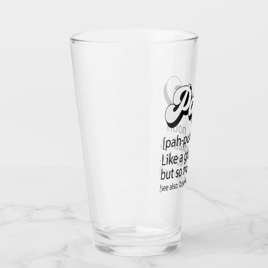 Fathers Day Gift, Retro Papa, Papa Definition Glas (Rechts)