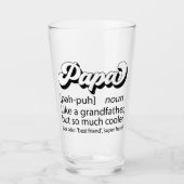 Fathers Day Gift, Retro Papa, Papa Definition Glas (Voorkant)