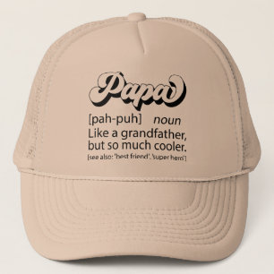 Fathers Day Gift, Retro Papa, Papa Definition Trucker Pet