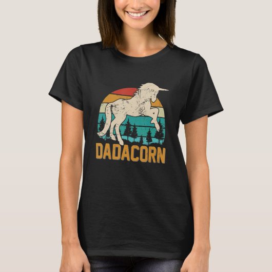 Fathers Day Gift Unicorn Dad Shirt Funny Dadacorn  (Voorkant)