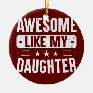 Fathers Day Gift van Daughter Wife Geweldige als Keramisch Ornament