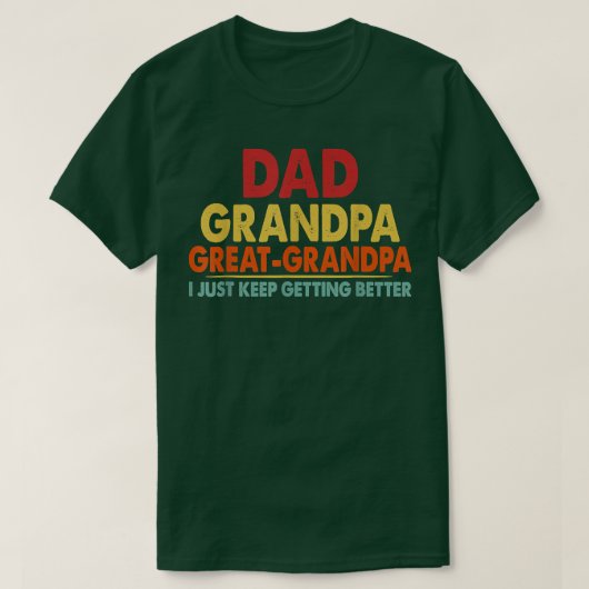 Fathers Day Gift van opa Dad Great T-shirt (Design voorkant)