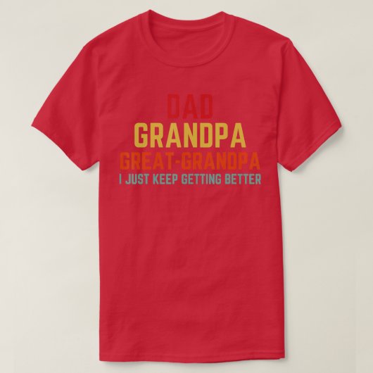 Fathers Day Gift van opa Dad Great T-shirt (Design voorkant)