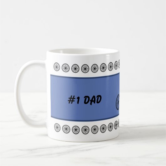 Fathers Day grappige fietser aangepaste tekst Mok (Links)