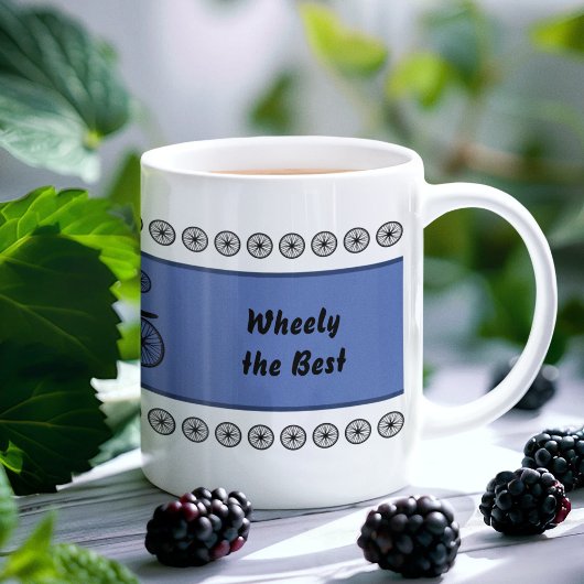 Fathers Day grappige fietser aangepaste tekst Mok