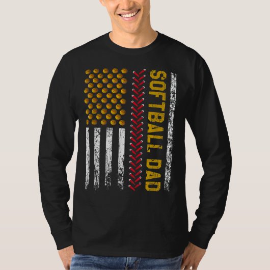 fathers day greatest best softball dad daddy fathe t-shirt (Voorkant)