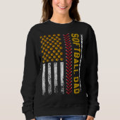 fathers day greatest best softball dad daddy fathe trui (Voorkant)