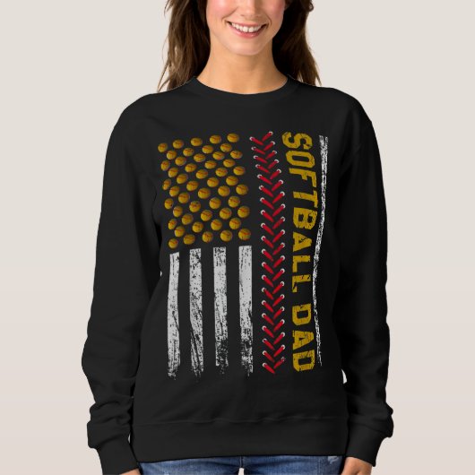 fathers day greatest best softball dad daddy fathe trui (Voorkant)