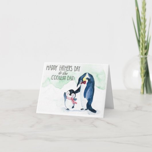 Fathers Day hand painted card Bedankkaart (Voorkant)