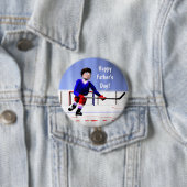 Fathers Day Hockey Overtime Ronde Button 7,6 Cm (In situ)