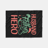 Father's Day Husband Father Hero Fleece Deken (Voorkant (Horizontaal))