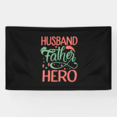 Father's Day Husband Father Hero Spandoek (Horizontaal)