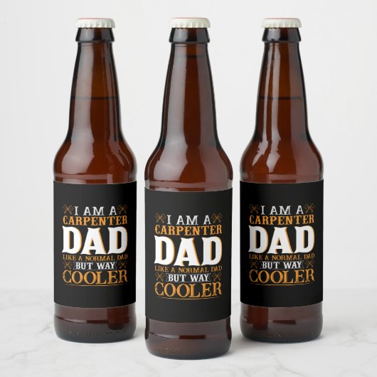 Father's Day I Am A Carpenter Dad Bier Etiket (Flessen)