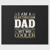 Father's Day I Am A Electrician Dad Cadeaupapier (Vlak)