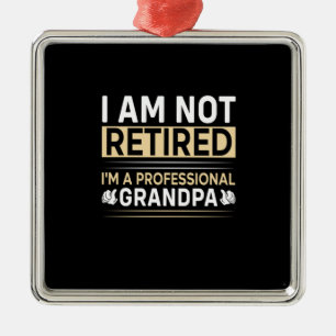 Father's Day I Am A Professional Grandpa Metalen Ornament