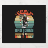 Father's Day I Keep All My Daddy Jokes Bier Etiket (Enkel label)