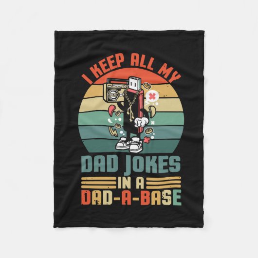 Father's Day I Keep All My Daddy Jokes Fleece Deken (Voorkant)