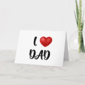 Father's Day I Love Dad Heart Explosion Gift  Bedankkaart (Voorkant)
