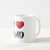 Father's Day I Love Dad Heart Explosion Gift Koffiemok (Voorkant rechts)