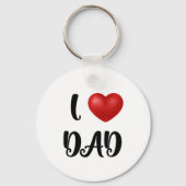 Father's Day I Love Dad Heart Explosion Gift  Sleutelhanger (Voorkant)