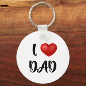 Father's Day I Love Dad Heart Explosion Gift  Sleutelhanger (Voorkant)