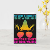Fathers Day I Wear A Unicorn Shirt Dadacorn Funny  Kaart (Gele Bloem)