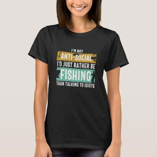 Father's Day I'd Rather Be Fishing Fisherman T-shirt (Voorkant)