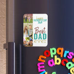 Father's Day Keepsake 3 Foto Magneet<br><div class="desc">Happy Father's Day Photo Magnet which you can personalize with 3 of your favorite foto's. This smart and stylish design will look great on the refrigerataor, dad's tool chest or filing kabinet. It has bold typography which reads "happy father's day [year]" and "Best Dad ever" in rust brown, teal and...</div>