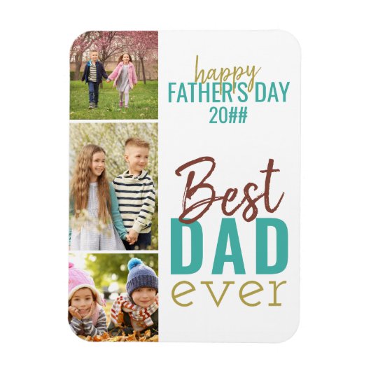 Father's Day Keepsake 3 Foto Magneet (Verticaal)