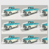 Fathers Day Klassic Chevy Truck Cadeaupapier (Vlak)