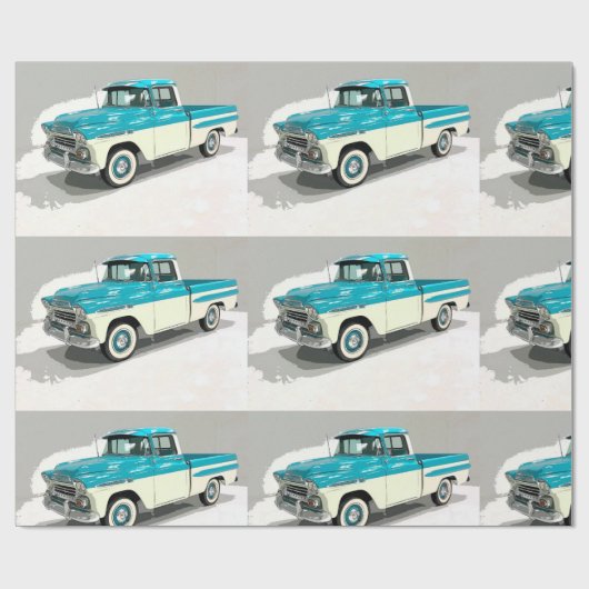 Fathers Day Klassic Chevy Truck Cadeaupapier (Vlak)