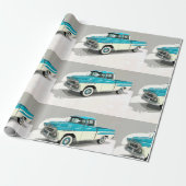 Fathers Day Klassic Chevy Truck Cadeaupapier (Uitgerold)